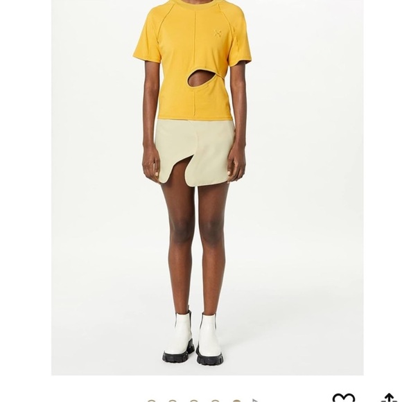 Head of State Wumi Mini Skirt in‎ Cream Yellow 24 NWT - Picture 2 of 10